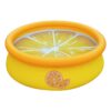 JLeisure Sun Club17789 5 Foot x 16.5 Inch 1 to 2 Person Capacity Orange 3D Above Ground Kid Inflatable Outdoor Backyard Swimming Pool, Yellow