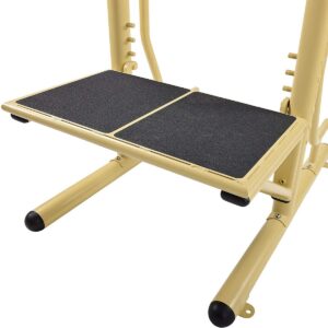 Stamina 65-1485 Weather-Resistant Outdoor Fitness Power Tower Pro Station with Pull-Up Station and Plyo Box, Gold