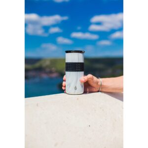 Elemental 16oz Pattern Double Walled Stainless Steel Coffee Tumbler with Ceramic Lid