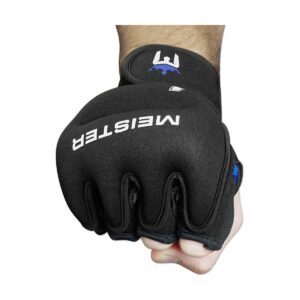 Meister Neoprene Weighted Gloves Pair - 1lbs Black/Blue