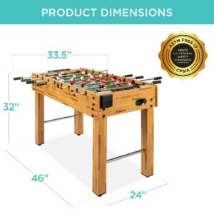 Best Choice Products 48in Competition Sized Soccer Foosball Table for Home, Game Room, Arcade w/ 2 Balls, 2 Cup Holders