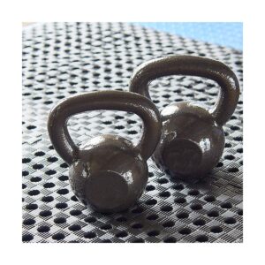 Everyday Essentials 25 Pound Full Body Fitness Exercise Strength Training Free Weight Kettlebell Weight Equipment for Home and Gym Workouts