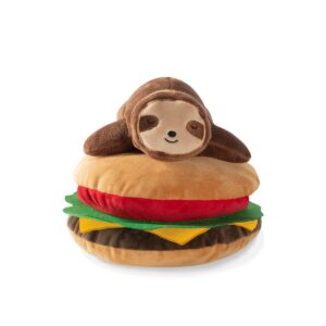 PetShop by Fringe Studio Sloth on a Hamburger Dog Toy