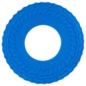 NERF Tire Flyer Dog Toy - Blue - 10"