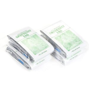 Juvale 4 Pack Emergency Thermal Foil Blankets for Survival Kit, First Aid, Outdoor Camping, 79 x 39 in.