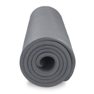 Pure Fitness Extra Thick High Density Exercise & Yoga Mat - Charcoal (12mm)