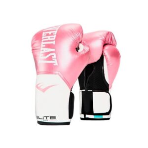 Everlast Pro Style Elite Exercise Workout Training Boxing Gloves for Sparring, Heavy Bag and Mitt Work, Size 12 Ounces, Pink/White