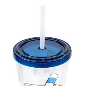 Just Funky Cuphead One Rough/Tough Cup 16oz Carnival Cup w/ Straw & Lid