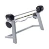 MX Select MX80 Rapid Change Home Fitness Weight Barbell System with Straight Bar, EZ Curl Bar, Weight Plates, and Storage Rack