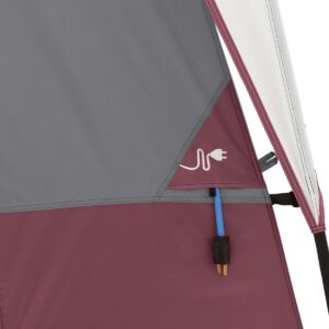 CORE Straight Wall 14 x 10 Foot 10 Person Cabin Tent with 2 Rooms & Rainfly, Red