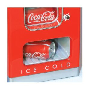 Koolatron CVF18 Coca-Cola Official Design Push Button Vending Machine Mini Fridge Holds 10 Cans