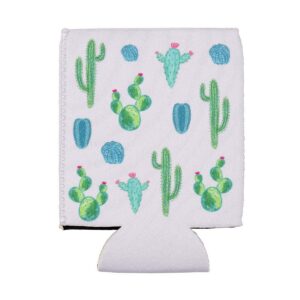 12-Pack Cactus Succulent Theme Can Cooler Sleeves, 12 oz Insulated Beer Koozies Neoprene Holder, 4 Assorted Colors