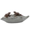 13" Resin Bird Feeder with Frogs Gray - Sagebrook Home
