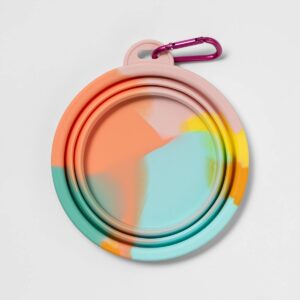 Collapsible Dog Bowl - Warm Tie-Dye - Sun Squad™