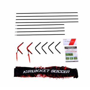 Rukket Sports 6 x 4 Foot Portable Indoor Outdoor Travel Kids Youth Practice Foldable Soccer Goal Net, Black