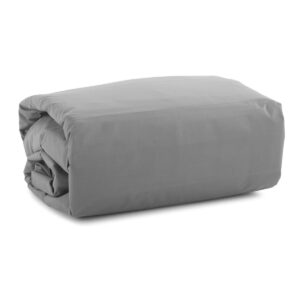 Aerobed Comfort Lock Laminated Inflatable Twin Air Mattress with Headboard and Electric Pump - Gray