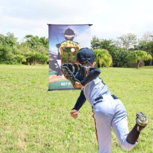 Net Playz 3' x 5' Jr Baseball/Softball Trainer Combo - Black