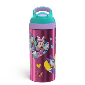 Disney Minnie Mouse 19.5oz Stainless Steel Water Bottle Pink/Green - Disney store