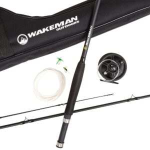 Wakeman Charter Series Fly Fishing Combo with Carry Bag - Black