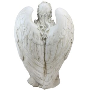 Northlight 19.75" Angel with Shell Religious Outdoor Patio Garden Statue Bird Feeder - White
