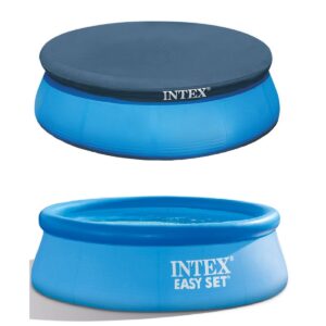 Intex  28110EH 8-foot x 30-inch Easy Setup Inflatable Portable Above Ground Round Family Swimming Pool and Durable Pool Cover