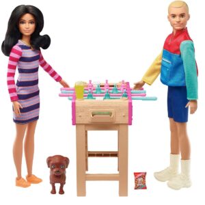 Barbie Mini Game Night Theme Foosball Table Accessory Set