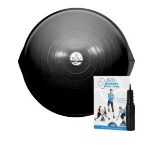 BOSU 26 Inch Pro Balance Trainer Ball Exercise Fitness Gym Equipment for Yoga, Sports, Personal Trainer, Rehabilitation, and Physical Therapy, Black
