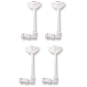 JED Pool Tools 90-930 Lotus Flower 2 Tier Outdoor Backyard Adjustable Above and In Ground Swimming Pool Spray Waterfall Fountain (4 Pack)