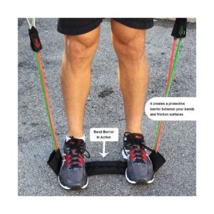 Bodylastics 22 Inch Barrier Nylon Protector Sleeve for Resistance Bands Versatile Workouts with Interior Padding and Reliable Velcro, Black