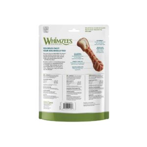 WHIMZEES Brushzees Value Bag Large Dental Dog Treats - 21.2oz