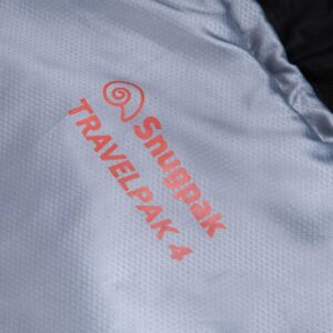 Snugpak Travelpak 4 Sleeping Bag with Mosquito Net, 19 Degree, Left Hand Zip, Pebble Gray