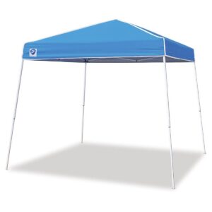 Z-Shade 10' x 10' Angled Leg Canopy & 4 Taffeta Sidewall Accessory Packs, Blue
