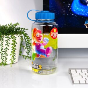Just Funky Super Mario Bros 6-Inch Plastic Water Bottle | Super Star Ice Cubes