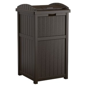 Patio Garbage Waste Trash Can Bundled w/ Patio Cooler w/ Cabinet & Wire Basket