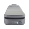 Aerobed Comfort Lock Laminated Inflatable Twin Air Mattress with Headboard and Electric Pump - Gray