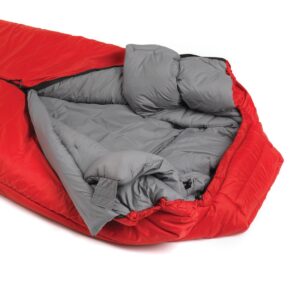 Snugpak Antarctica with Snuggy Pillow, -4 Degree, Extreme Insulation, Center Zip, Red