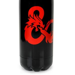 Just Funky Dungeons & Dragons Logo | Metal Stainless Steel Water Bottle | Holds 17 Ounces