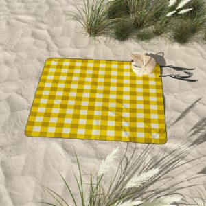 Holli Zollinger Yellow Gingham Picnic Blanket - Deny Designs
