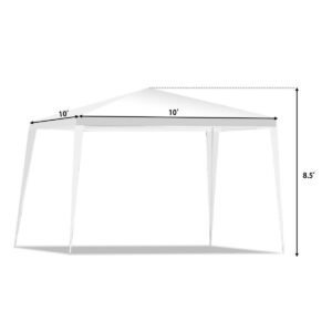 Costway 10'x10' Outdoor Heavy duty Pavilion Cater Events Outdoor Party Wedding Tent White
