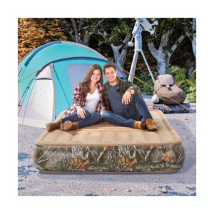 RealTree Edge Camo Lumbar Zone Comfort 13" Outdoor Air Mattress with Hands-Free Electric Pump - Queen