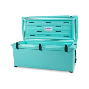 Engel 123 High Performance 108-Quart Portable Durable Rotomolded Airtight 130 Can Hard Cooler and Ice Box for Camping & Sports Events, Seafoam Green