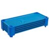 ECR4Kids Children's Naptime Cot, Stackable Daycare Sleeping Cot for Kids, Assembled, Blue (5 Pack)