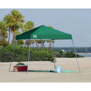 Quik Shade 160717 Expedition 10 Foot x 10 Foot Instant Pop Up Outdoor Shaded Canopy Tent Shelter for Up to 12 People, Green