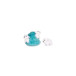 ZippyPaws - Arctic Pals Burrow, Interactive Squeaky Hide and Seek Plush Dog Toy - Polar Bear Igloo