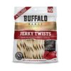 Buffalo Range Jerky Twists Hickory Smoked Flavor Rawhide Chew Dog Treats - 40ct