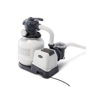 Intex 2100 GPH Above Ground Pool Sand Filter Pump w/ Deluxe Pool Maintenance Kit