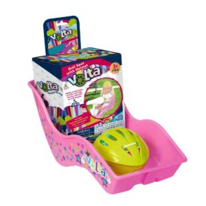 VOLTA Doll Carrier Bike Seat Attachment with Helmet - Pink