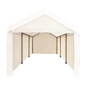 Caravan Canopy CVAN12002110160 Mega Domain Carport 4 Sidewalls, Tan