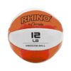 Champion Sports MB11 Rhino Textured Leather 8 Inch Round Non Slip Grip Exercise Medicine Fitness Training Weight Ball, 12 Pounds, Orange