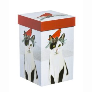 Evergreen Cypress Home Ceramic Travel Cup 17oz. ,withbox and Tritan Lid Christmas Cat